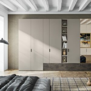Hinged doors w/Virgola handle