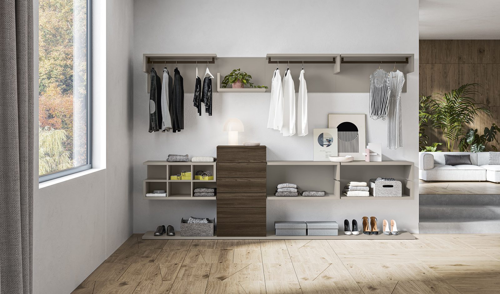 Walk-in closet Combi